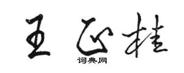 骆恒光王正桂行书个性签名怎么写