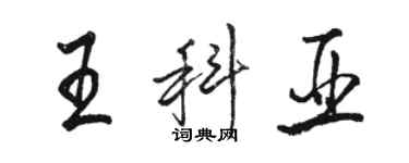 骆恒光王科亚行书个性签名怎么写