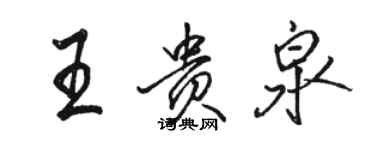 骆恒光王贵泉行书个性签名怎么写