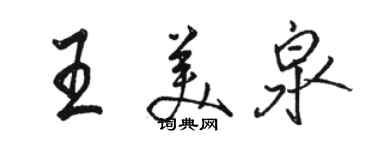 骆恒光王美泉行书个性签名怎么写