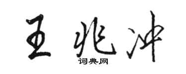骆恒光王兆冲行书个性签名怎么写