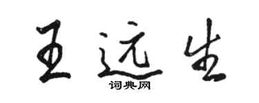 骆恒光王远生行书个性签名怎么写
