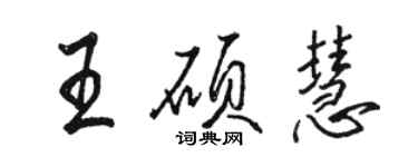 骆恒光王硕慧行书个性签名怎么写