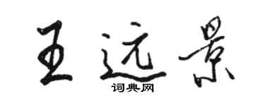 骆恒光王远景行书个性签名怎么写