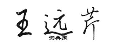 骆恒光王远芹行书个性签名怎么写