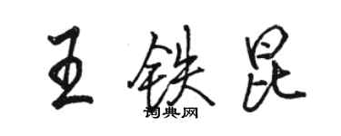 骆恒光王铁昆行书个性签名怎么写