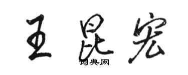 骆恒光王昆宏行书个性签名怎么写