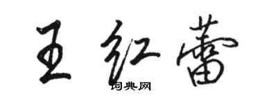 骆恒光王红蕾行书个性签名怎么写