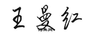 骆恒光王曼红行书个性签名怎么写