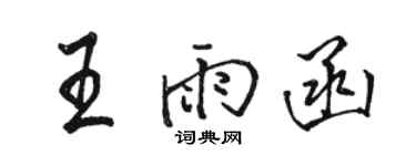 骆恒光王雨函行书个性签名怎么写
