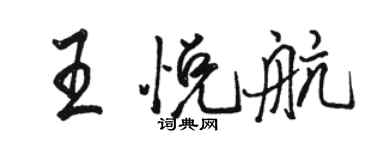 骆恒光王悦航行书个性签名怎么写