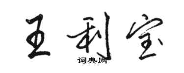 骆恒光王利宝行书个性签名怎么写