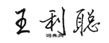 骆恒光王利聪行书个性签名怎么写