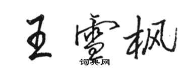 骆恒光王雪枫行书个性签名怎么写