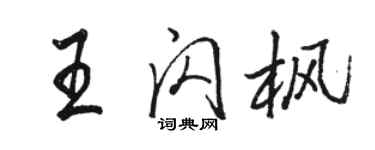 骆恒光王闪枫行书个性签名怎么写