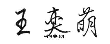 骆恒光王奕萌行书个性签名怎么写