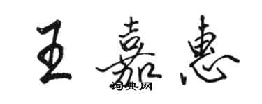 骆恒光王嘉惠行书个性签名怎么写