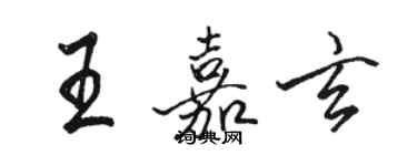 骆恒光王嘉玄行书个性签名怎么写
