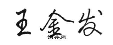骆恒光王金发行书个性签名怎么写