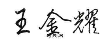 骆恒光王金耀行书个性签名怎么写