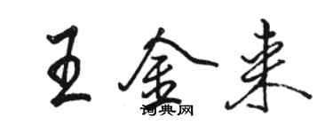 骆恒光王金来行书个性签名怎么写