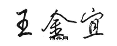 骆恒光王金宜行书个性签名怎么写