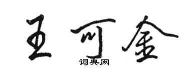 骆恒光王可金行书个性签名怎么写