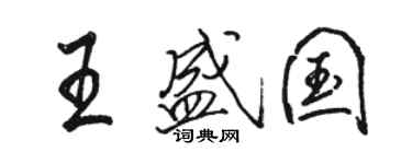 骆恒光王盛国行书个性签名怎么写