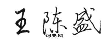 骆恒光王陈盛行书个性签名怎么写