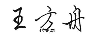 骆恒光王方舟行书个性签名怎么写