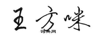 骆恒光王方咪行书个性签名怎么写