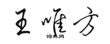 骆恒光王唯方行书个性签名怎么写