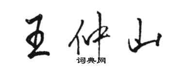 骆恒光王仲山行书个性签名怎么写