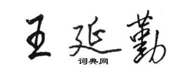 骆恒光王延勤行书个性签名怎么写