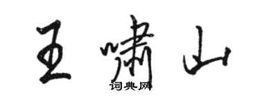 骆恒光王啸山行书个性签名怎么写