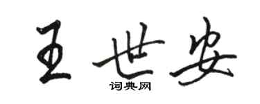 骆恒光王世安行书个性签名怎么写