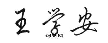 骆恒光王学安行书个性签名怎么写