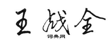 骆恒光王战全行书个性签名怎么写