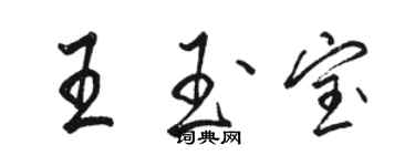 骆恒光王玉宝行书个性签名怎么写