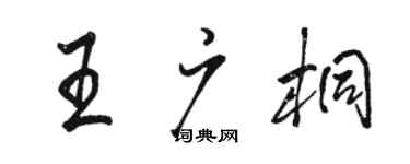 骆恒光王广桐行书个性签名怎么写