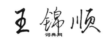 骆恒光王锦顺行书个性签名怎么写