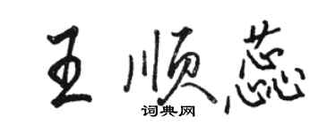 骆恒光王顺蕊行书个性签名怎么写