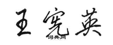 骆恒光王宪英行书个性签名怎么写