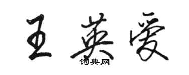 骆恒光王英爱行书个性签名怎么写