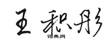 骆恒光王积彤行书个性签名怎么写