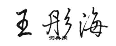 骆恒光王彤海行书个性签名怎么写
