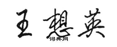 骆恒光王想英行书个性签名怎么写