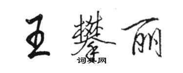 骆恒光王攀丽行书个性签名怎么写