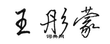骆恒光王彤蒙行书个性签名怎么写