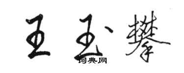 骆恒光王玉攀行书个性签名怎么写